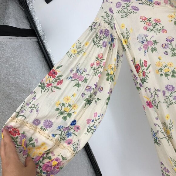 BNWT Spell Light Floral Posy Longsleeve  Minidress/tunic Gardenia XS - Picture 11 of 16